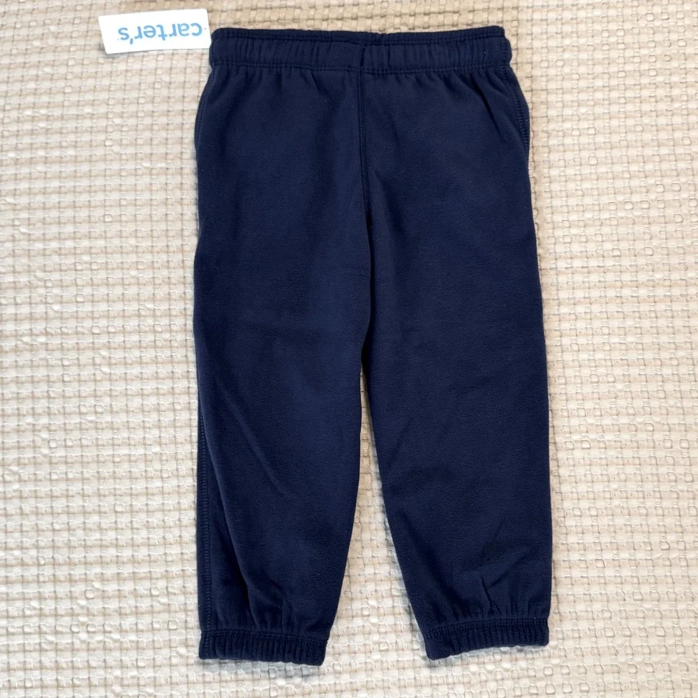 Carter’s Microfleece Pull On Fleece Pants Navy Blue Drawstring Sweatpants
